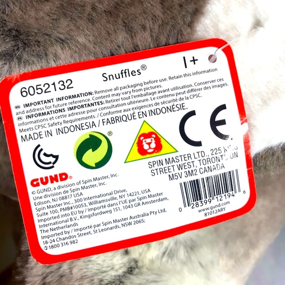 13” Gund Snuffles BNWT SO SOFT! GREAT BASKET STUFFER PRICE FIRM! - Picture 10 of 13